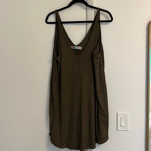 Free People Clover mini dress olive green